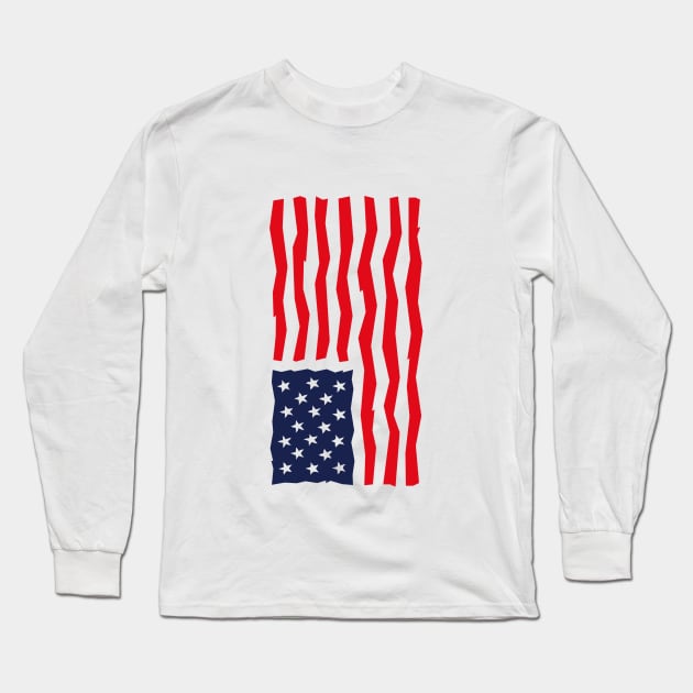 Stars And Stripes / USA / Flag (Rotated) Long Sleeve T-Shirt by MrFaulbaum